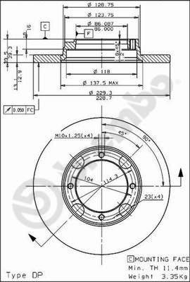 Breco BS 7366 - Гальмівний диск avtolavka.club