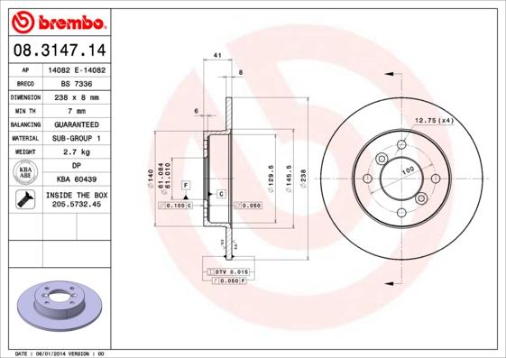 Breco BS 7336 - Гальмівний диск avtolavka.club