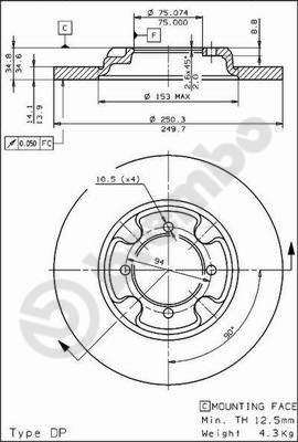 Breco BS 7330 - Гальмівний диск avtolavka.club