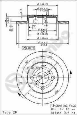 Breco BS 7331 - Гальмівний диск avtolavka.club