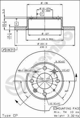 Breco BS 7323 - Гальмівний диск avtolavka.club