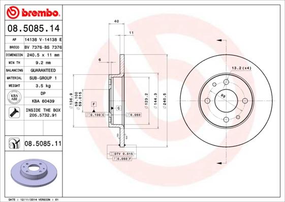 Breco BS 7376 - Гальмівний диск avtolavka.club