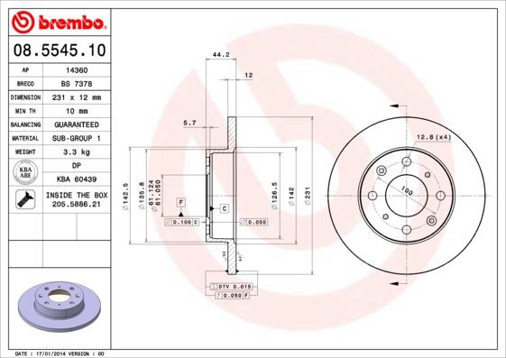 Breco BS 7378 - Гальмівний диск avtolavka.club