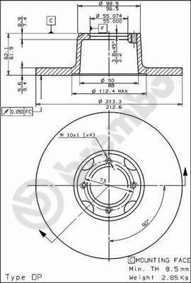 Breco BS 7261 - Гальмівний диск avtolavka.club