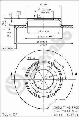 Breco BS 7289 - Гальмівний диск avtolavka.club