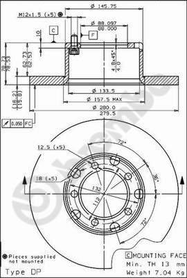 Breco BS 7272 - Гальмівний диск avtolavka.club