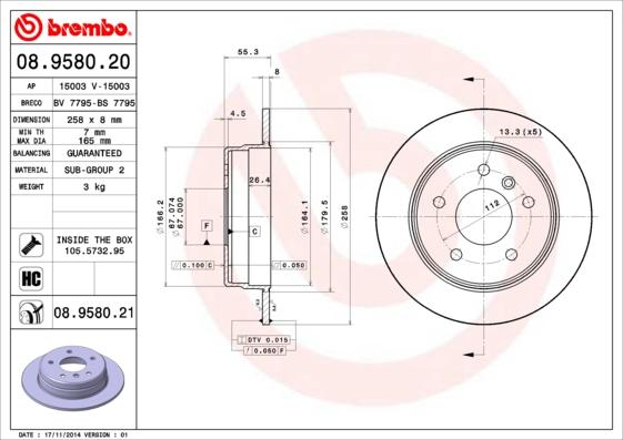 Breco BV 7795 - Гальмівний диск avtolavka.club