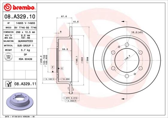 Breco BV 7746 - Гальмівний диск avtolavka.club