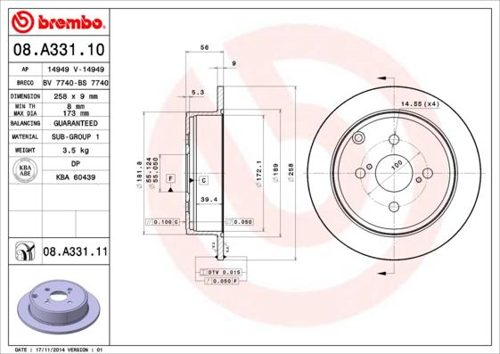 Breco BS 7740 - Гальмівний диск avtolavka.club