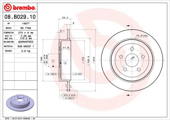 Breco BS 7768 - Гальмівний диск avtolavka.club