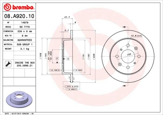 Breco BS 7770 - Гальмівний диск avtolavka.club