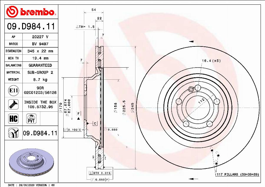 Breco BV 9497 - Гальмівний диск avtolavka.club