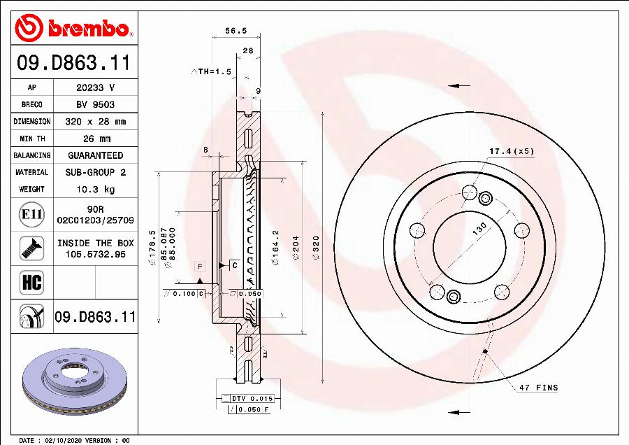 Breco BV 9503 - Гальмівний диск avtolavka.club