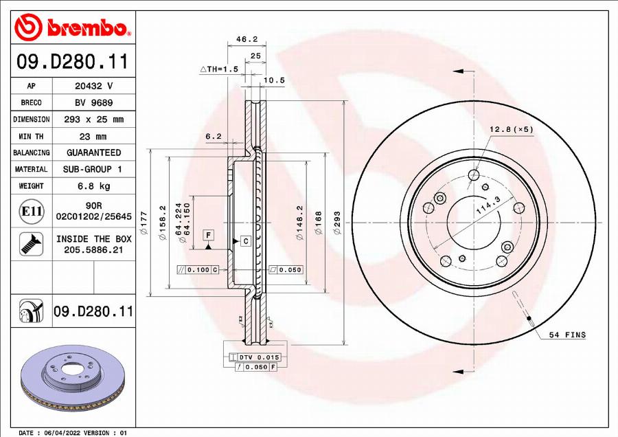 Breco BV 9689 - Гальмівний диск avtolavka.club