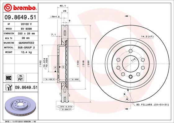 Breco BV 9399 - Гальмівний диск avtolavka.club