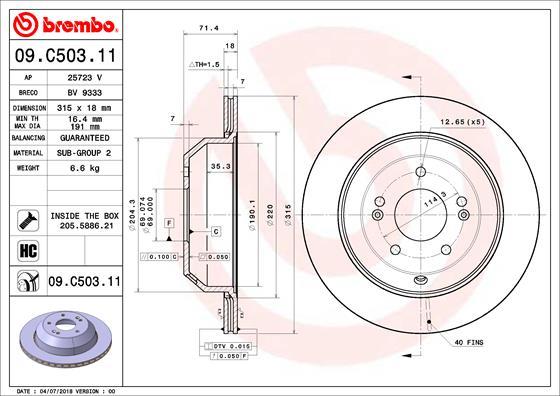 Breco BV 9333 - Гальмівний диск avtolavka.club