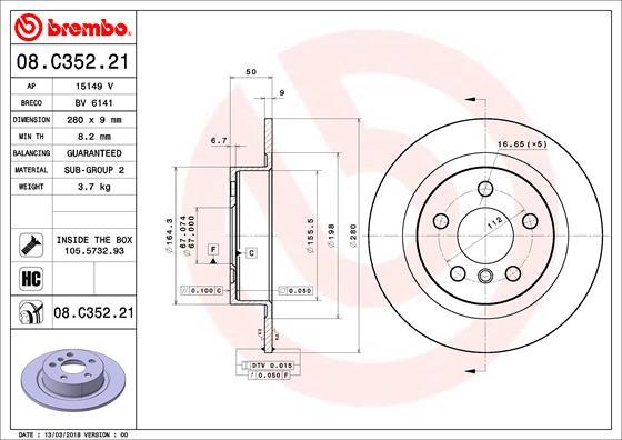 Breco BV 6141 - Гальмівний диск avtolavka.club