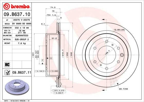 Breco BV 8986 - Гальмівний диск avtolavka.club