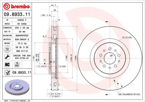 Breco BV 8456 - Гальмівний диск avtolavka.club