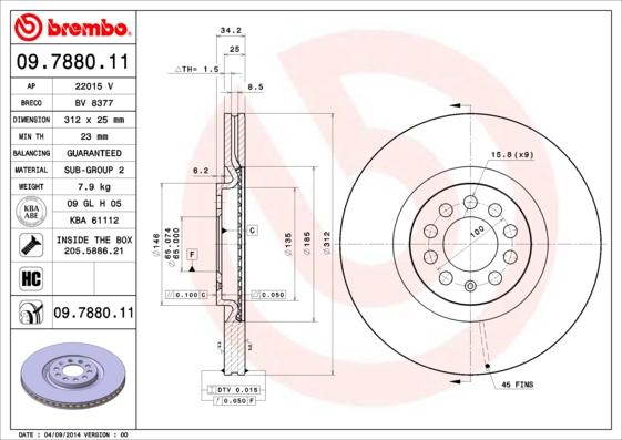 Breco BV 8377 - Гальмівний диск avtolavka.club