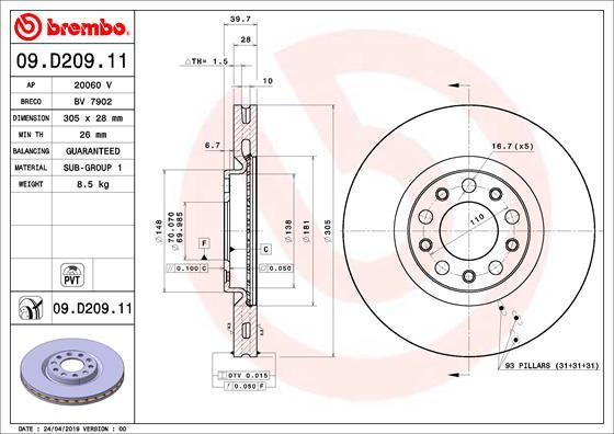 Breco BV 7902 - Гальмівний диск avtolavka.club