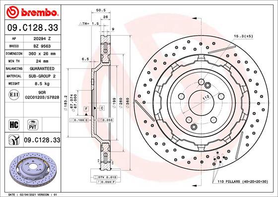 Breco BZ 9563 - Гальмівний диск avtolavka.club