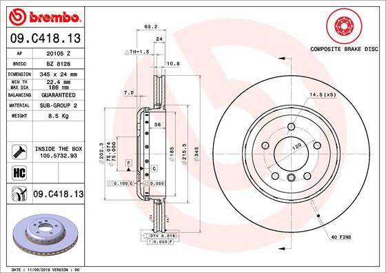 Breco BZ 8128 - Гальмівний диск avtolavka.club