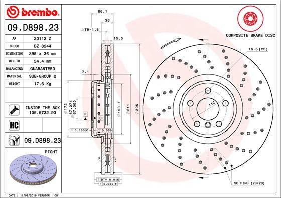 Breco BZ 8244 - Гальмівний диск avtolavka.club