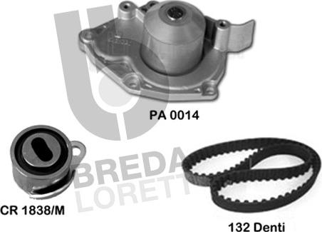 Breda Lorett KPA0803A - Водяний насос + комплект зубчатого ременя avtolavka.club