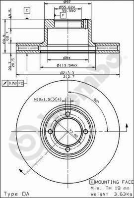 Brembo 09.4933.10 - Гальмівний диск avtolavka.club