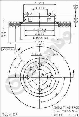 Brembo 09.4289.20 - Гальмівний диск avtolavka.club