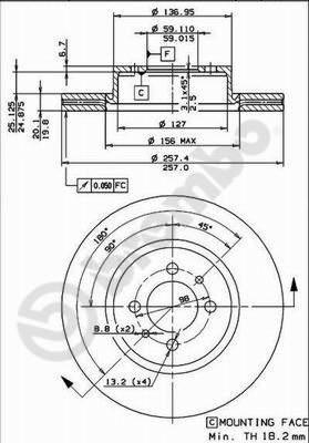 Brembo 09.4768.10 - Гальмівний диск avtolavka.club