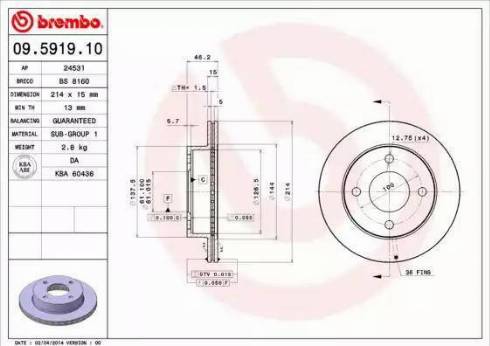 Alpha Brakes HTP-NS-050 - Гальмівний диск avtolavka.club