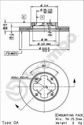 Brembo 09.5867.10 - Гальмівний диск avtolavka.club