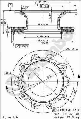 Brembo 09.8472.10 - Гальмівний диск avtolavka.club