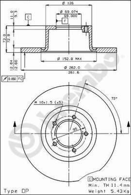 Lucas Electrical DF 1640 - Гальмівний диск avtolavka.club