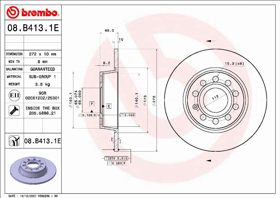 Brembo KT 08 025 - Комплект гальм, дисковий гальмівний механізм avtolavka.club