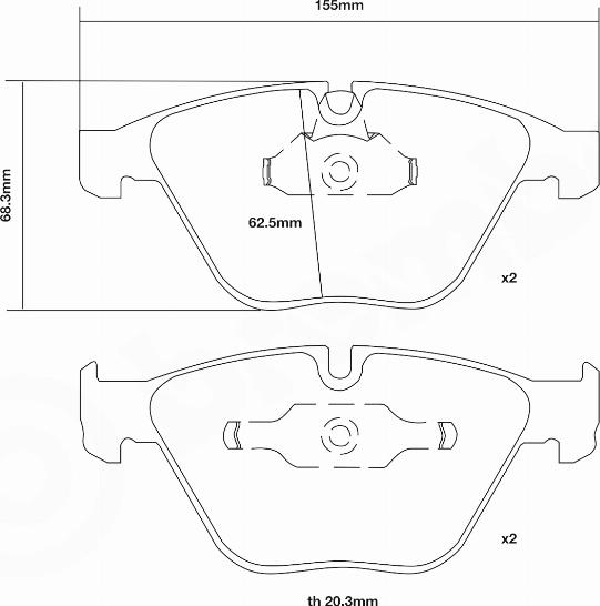 Brembo 07.B314.35 - Комплект високоефективних гальмівних колодок avtolavka.club