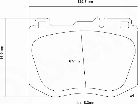 Brembo 07.D435.45 - Комплект високоефективних гальмівних колодок avtolavka.club