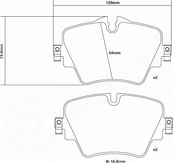 Brembo 07.D435.43 - Комплект високоефективних гальмівних колодок avtolavka.club