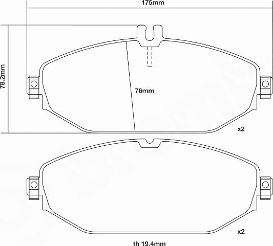 Brembo 07.D435.50 - Комплект високоефективних гальмівних колодок avtolavka.club