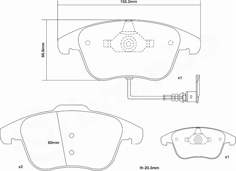 Brembo 07.D435.04 - Комплект високоефективних гальмівних колодок avtolavka.club