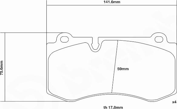 Brembo 07.D435.14 - Комплект високоефективних гальмівних колодок avtolavka.club