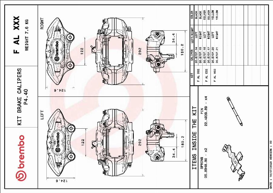 Brembo F AL D32 - Комплект корпусу скоби гальма avtolavka.club