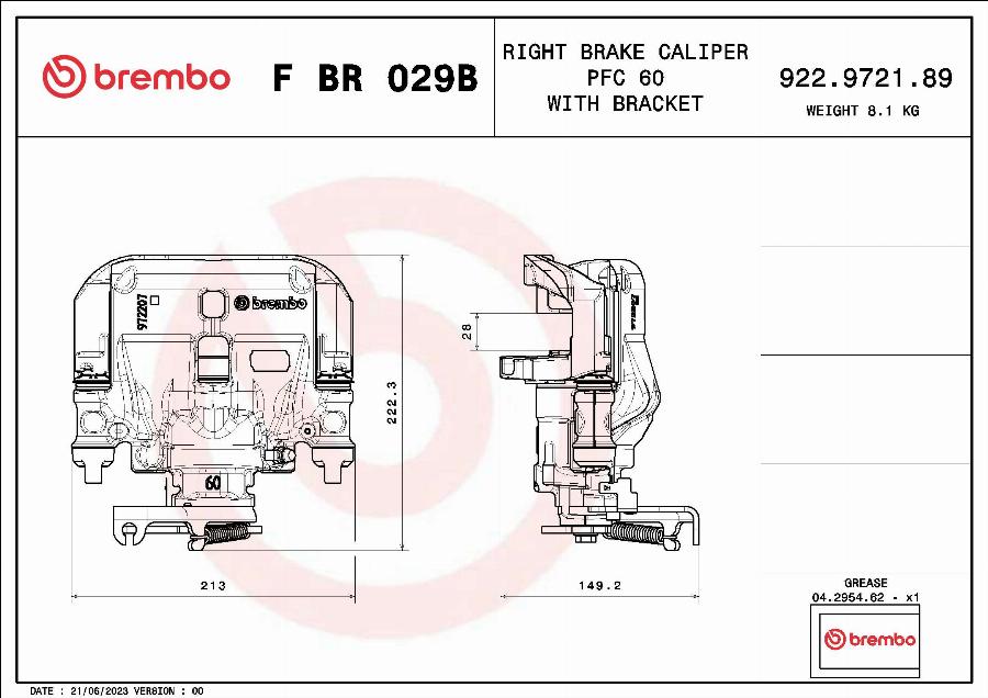 Brembo F BR 029B - Гальмівний супорт avtolavka.club