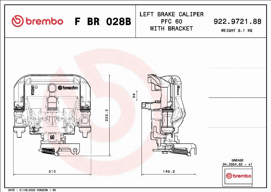 Brembo F BR 028B - Гальмівний супорт avtolavka.club