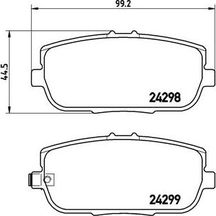 Brembo P 49 044 - Гальмівні колодки, дискові гальма avtolavka.club