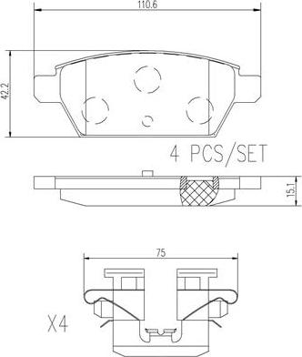 Brembo P49051N - Гальмівні колодки, дискові гальма avtolavka.club