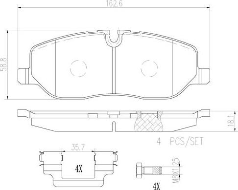 Brembo P44014N - Гальмівні колодки, дискові гальма avtolavka.club