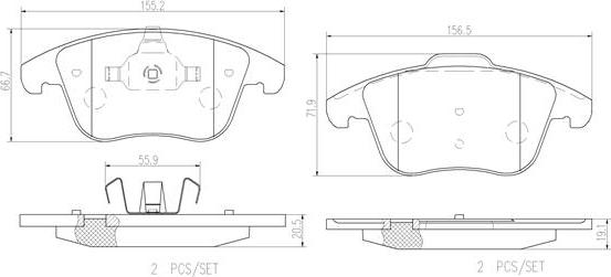 Brembo P44020N - Гальмівні колодки, дискові гальма avtolavka.club